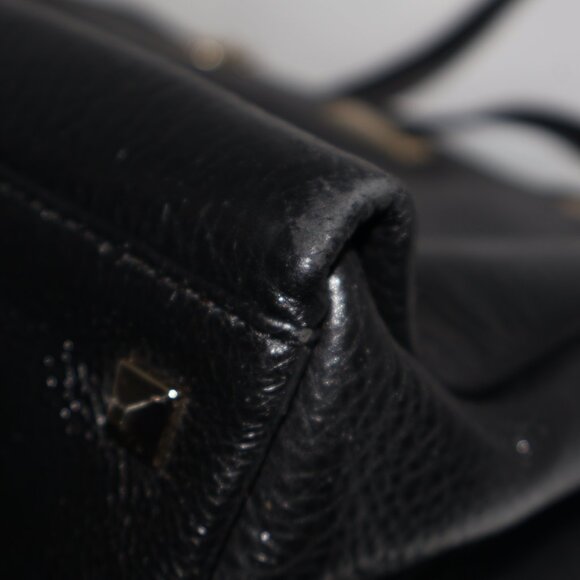 Kate Spade New York Womens Black Leather Chain Strap Inner Pocket Shoulder Bag - Picture 9 of 13